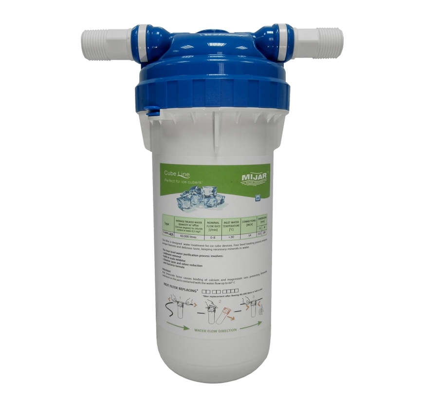 Water filter system for ice cube makers - 60,000 litres