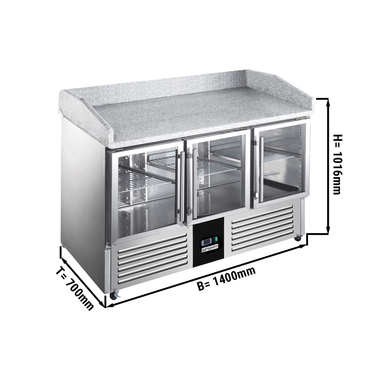 Pizzakühltische mit Glastür