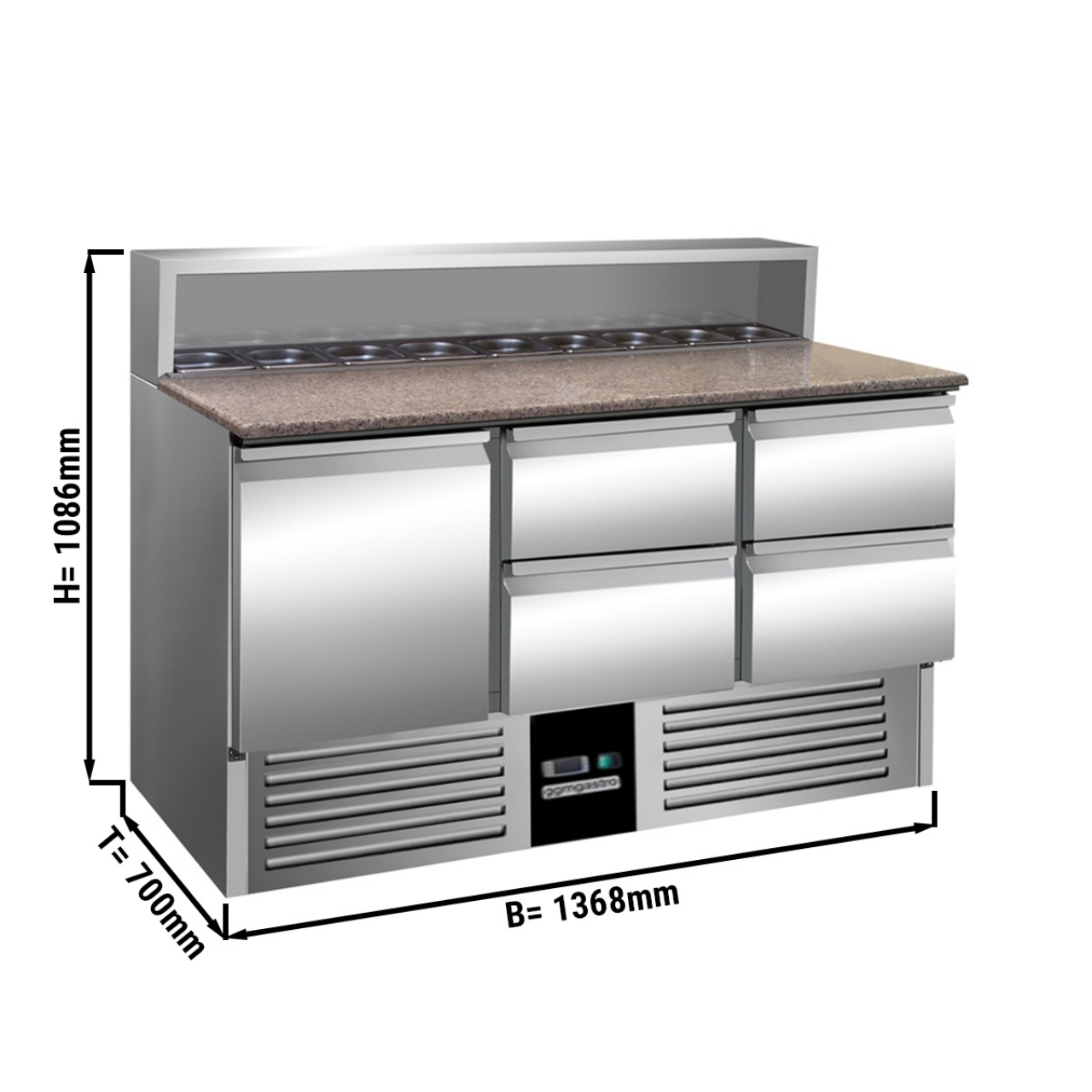 Stainless steel top