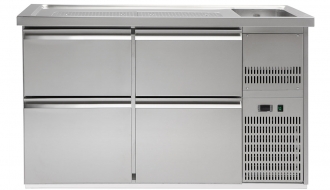 Beer refrigerated 1,5x0,7m - with 4 drawers 2/5 3/5