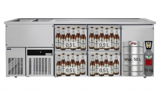 Beer counter floor unit 2,5 x 0,7 m