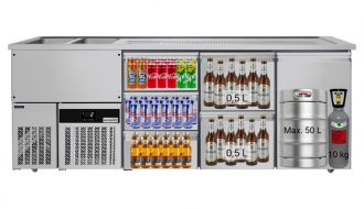 Beer counter floor unit 2,5 x 0,7 m