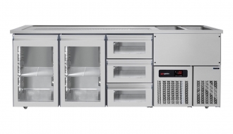 Beer counter floor unit 2,5 x 0,7 m