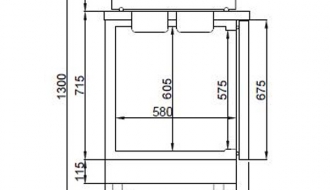 Ettevalmistamislaud / salat - 1,4 x 0,7 m - 2 uksega - 6x GN 1/1 jaoks