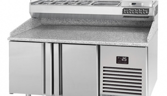 Pizza preparation refrigerated (EN) - with 2 doors and granite top