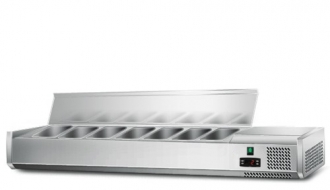 Saladbar unit ECO 1,6 m x 0,43 m - for 7x 1/4 GN containers
