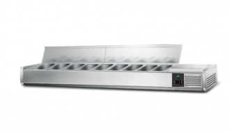 Saladbar unit PREMIUM 1,8 m x 0,34 m - for 8x 1/4 GN containers