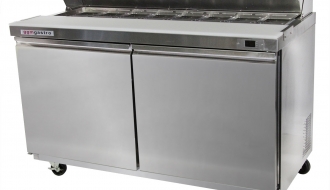 Saladette refrigerator/ preparation table ECO - 1,55 x 0,77 m - 510 Liter- 2 doors