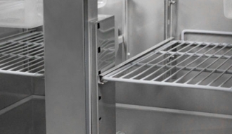 Saladette / refrigerated pizza table PREMIUM 0,9 m x 0,7 m - with 2 doors