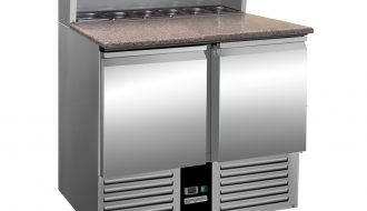 Saladette / refrigerated pizza table PREMIUM 0,9 m x 0,7 m - with 2 doors