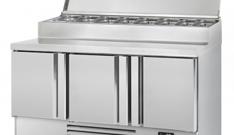 Refrigerated preparation table (GN) - with 3 doors