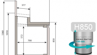 Bakery / refrigerated preparation table (EN) - with 2 doors