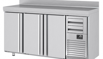 Bar refrigerated table - with 3 doors and 2 drawers