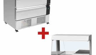 Freezer drawer cabinet with 2 drawers - 0.9 m - 153 liters - including french fries