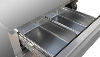 Freezer drawer cabinet with 2 drawers - 0.9 m - 153 liters - including french fries