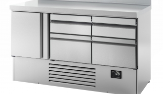 Refrigerated table (GN 1/1) - with 1 door and 4 drawers