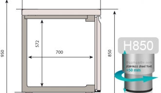 Bakery refrigerated table (EN) - with 4 doors