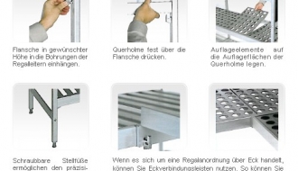 Aluminium basic shelf - 900 x 1800 mm