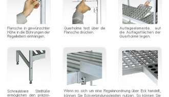Aluminium basic shelf - 1200 x 1800 mm