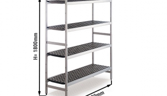 Aluminium basic shelf - 1320 x 1800 mm