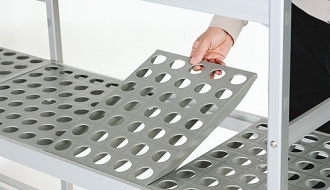Aluminium basic shelf (anodized) - 893 x 1685 mm