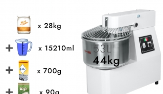 Dough machine 53 litres / 44 kg / + 2 speeds - 400 volt