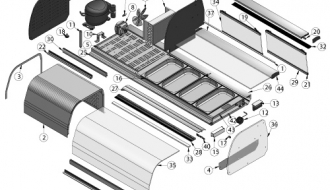 Tapas - Refrigerated display case for 4 x GN 1/3
