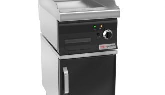 Electric griddle - grooved (4 kW) incl. base frame | grill plate | griddle plate | roaster | griddle | grill | gastronomy