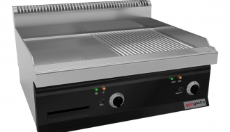 Electric griddle - smooth - grooved (8 kW)