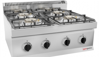 Gas stove 4x burners (23 kW) with pilot flame