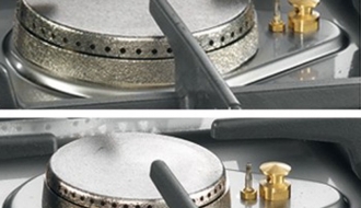 Gas stove - 4x burners (23 kW) with pilot flame incl. base frame | cooker | gastronomic hob | stove | gas hob