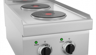Elektroherd - 2x Platten Rund (4 kW) - inkl. Unterbau mit 1 Tür