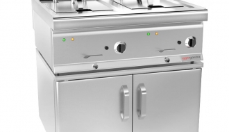 Electric deep fryer - 10 + 10 litres (18 kW) incl. subframe | professional deep fryer | table deep fryer | stainless steel | gastronomy