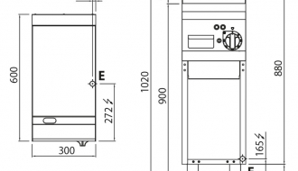 Electric frying plate - smooth (4 kW)