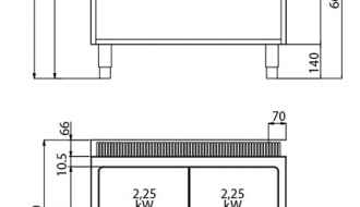 Simmer plate stove (9 kW)