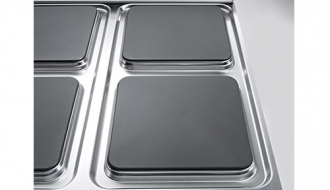 Electric cooker with 4 square plates (14 kW)