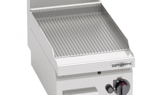 Gas frying plate - grooved (6,9 kW)