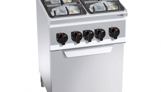 Gas stove 4xburner (19 kW) + Electric convection oven (3 kW)