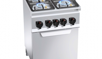 Gas stove 4xburner (19 kW) + Electric convection oven (3 kW)