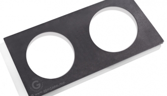 Cover plate for two round hot plates (220x220mm)