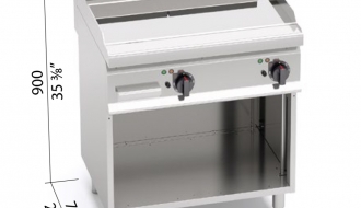 Elektro Bratplatte - Glatt - mit glänzendem Finish (9,6 kW)
