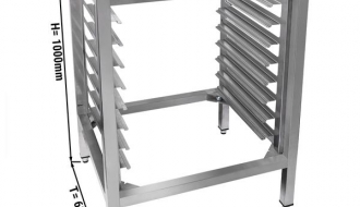 Combi steamer underframe sheet metal holder for 8xGN