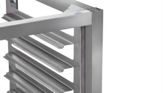Combi steamer underframe sheet metal holder for 8xGN