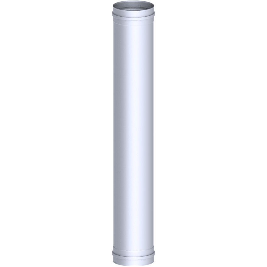 Straight pipe in stainless steel 1.0 m / Ø 400 mm