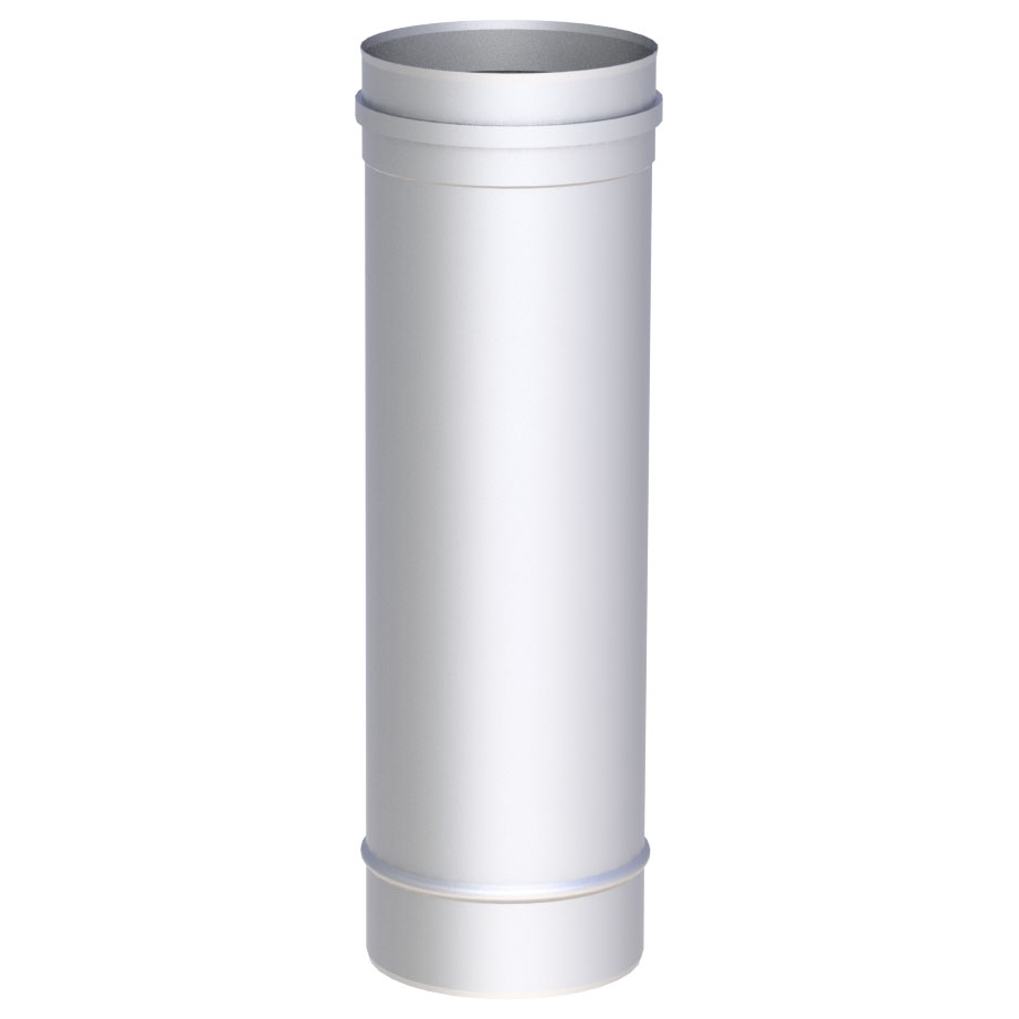 Straight pipe in stainless steel 0.5 m / Ø 400 mm