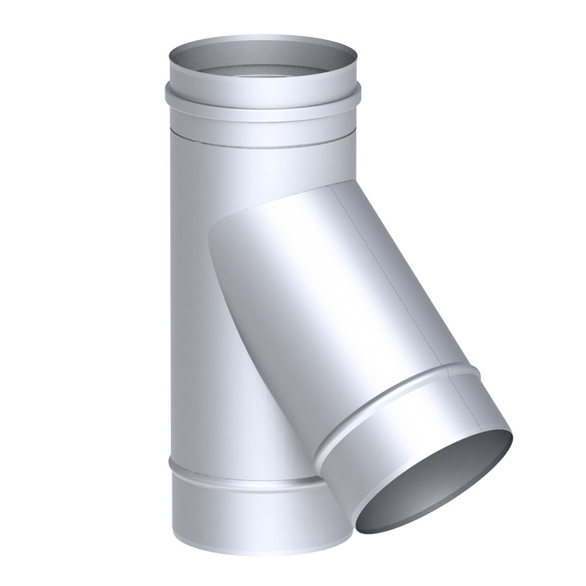 T-connection pipe 60  ° in stainless steel / Ø 400 mm