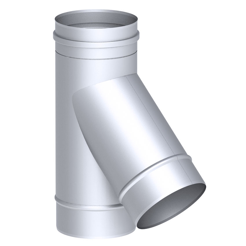 T-connection pipe 87  ° in stainless steel / Ø 400 mm