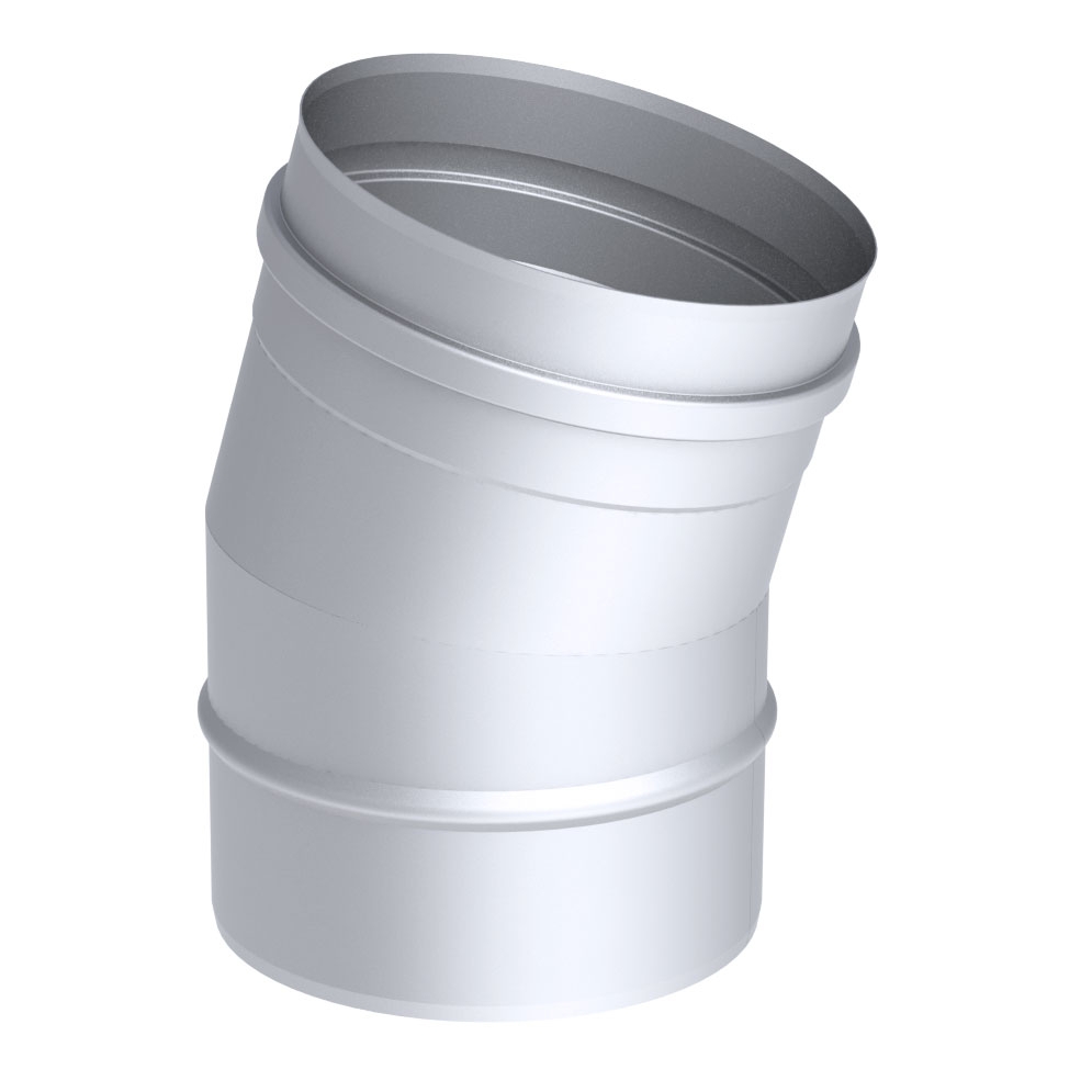 Elbow tube 15  ° in stainless steel / Ø 400 mm