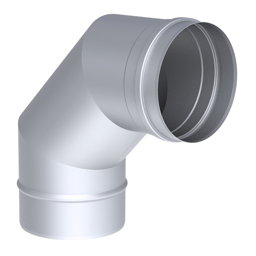 Elbow tube 90  ° in stainless steel / Ø 400 mm