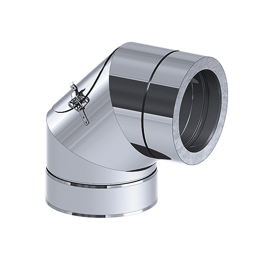 Cleaning angle 90  ° in stainless steel / Ø 200 mm